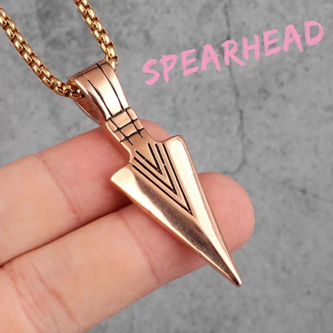 Collar Punta De Lanza, Acero Inoxidable Hombre 8