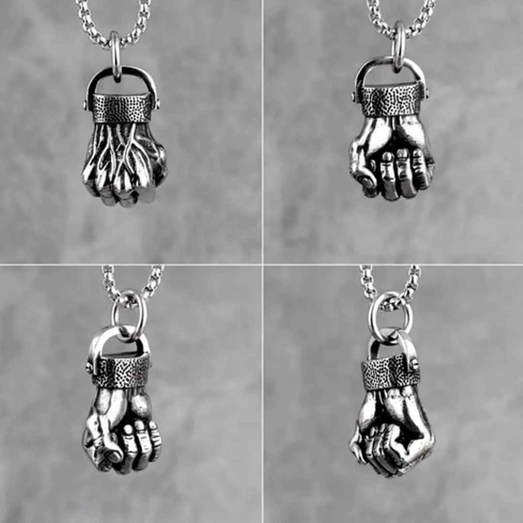 Collar Angry Fist, Acero Inoxidable, Hombre 4