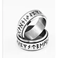 Anillo Vikingo Runas Spinner Unisex, Acero Inox. Plateado - Miniatura 2