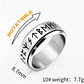 Anillo Vikingo Runas Spinner Unisex, Acero Inox. Plateado - Miniatura 4