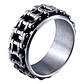 Anillo Antiestrés Con Spinner Giratorio, Acero Inoxidable - Miniatura 1