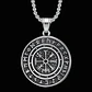 Collar Vikingo Con Runa Vegvísir, Acero Inoxidable, Hombre - Miniatura 2