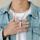 Collar Romano Minimalista, Acero Inoxidable, Hombre - Miniatura 7