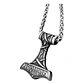 Collar Vikingo Martillo De Thor, Con Runas, Acero Inoxidable - Miniatura 1