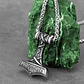 Collar Vikingo Martillo De Thor, Con Runas, Acero Inoxidable - Miniatura 2