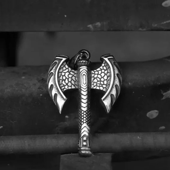Collar Vikingo Hacha, Acero Quirúrgico, Hombre 3