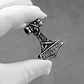 Collar Vikingo Martillo De Thor, Con Runas, Acero Inoxidable - Miniatura 5