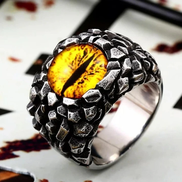 Anillo Yellow Eye, Acero Inoxidable, Hombre 3