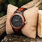 Reloj Vikingo Vegvísir Negro, Madera De Bambú, Hombre - Miniatura 3
