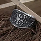 Anillo Vikingo Aegishjalmur Unisex, Acero Inoxidable - Miniatura 6