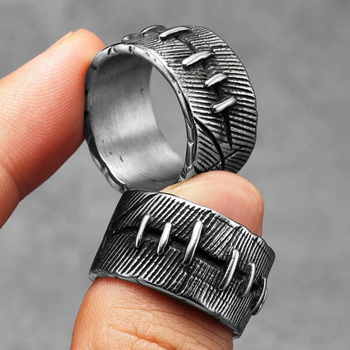 Anillo Acero Inoxidable Frankenstein Macizo, Hombre O Mujer 4