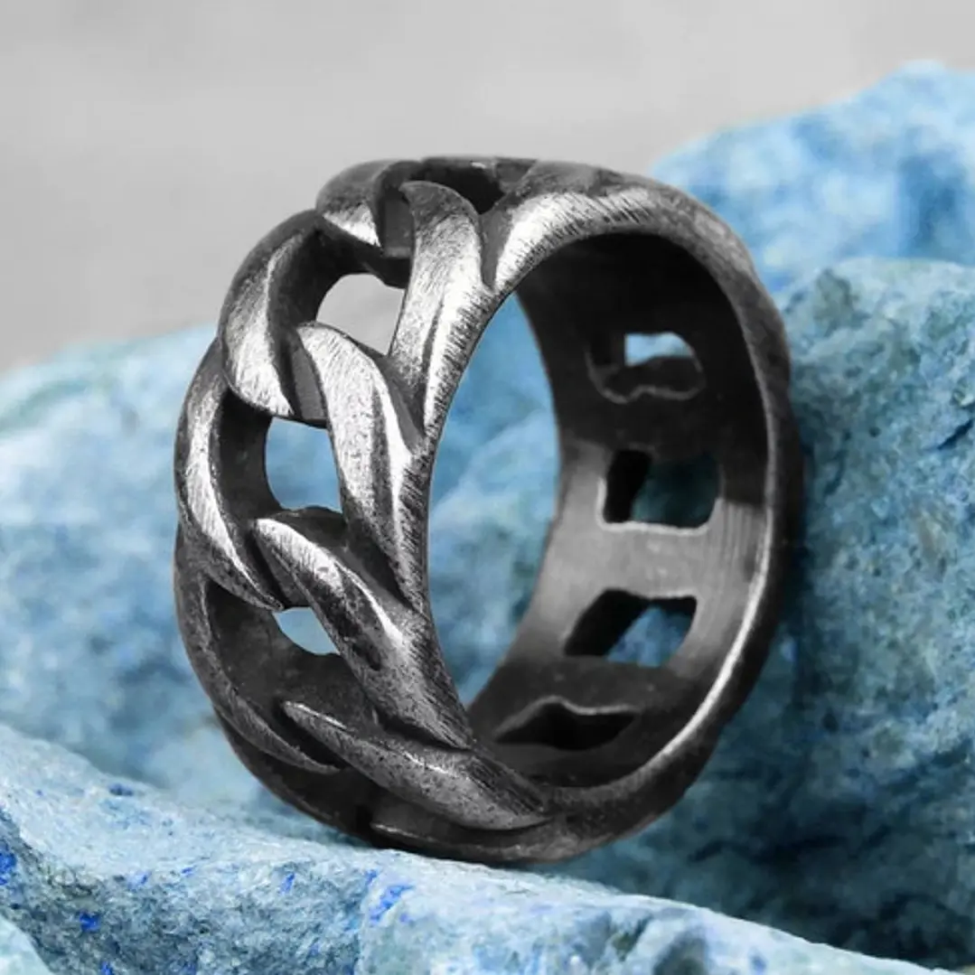 Anillo Vikingo Kalf, Acero Inoxidable Vintage 4