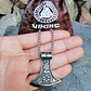 Collar Vikingo Hacha Tallada Runa, Acero Quirúrgico, Hombre - Miniatura 5