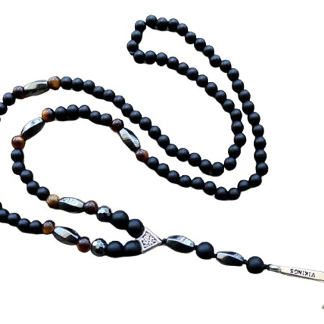 Collar Piedras Naturales Ancla Vikinga, Hombre 1