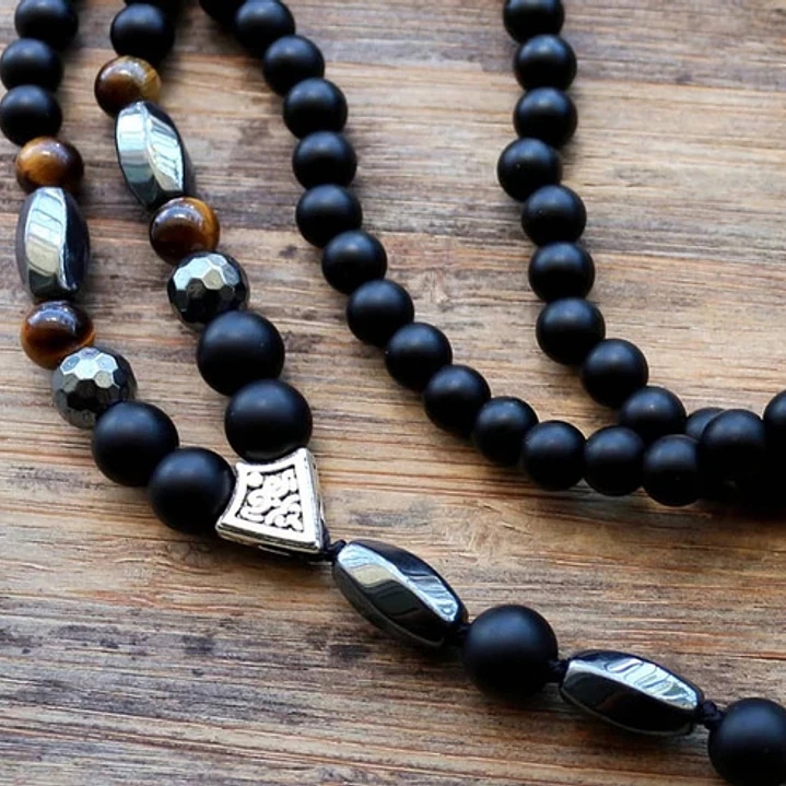 Collar Piedras Naturales Ancla Vikinga, Hombre 4