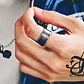 Anillo Tubo Estilo Vintage, Acero Inoxidable, Hombre - Miniatura 2