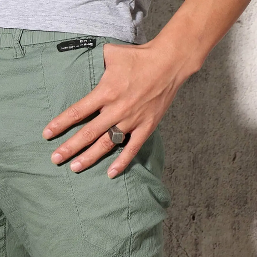 Anillo Vintage Rombo, Acero Inoxidable, Hombre 2