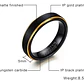 Anillo Black And Gold, Tungsteno, Unisex - Miniatura 6