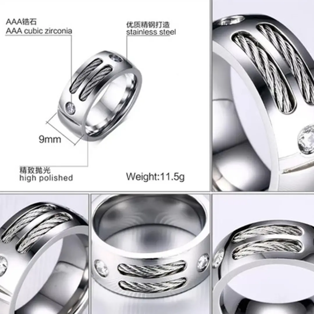Anillo Classic Barcelona, Acero Inoxidable, Hombre 5