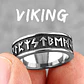 Anillo Vikingo Runas Unisex, Acero Inoxidable - Miniatura 2
