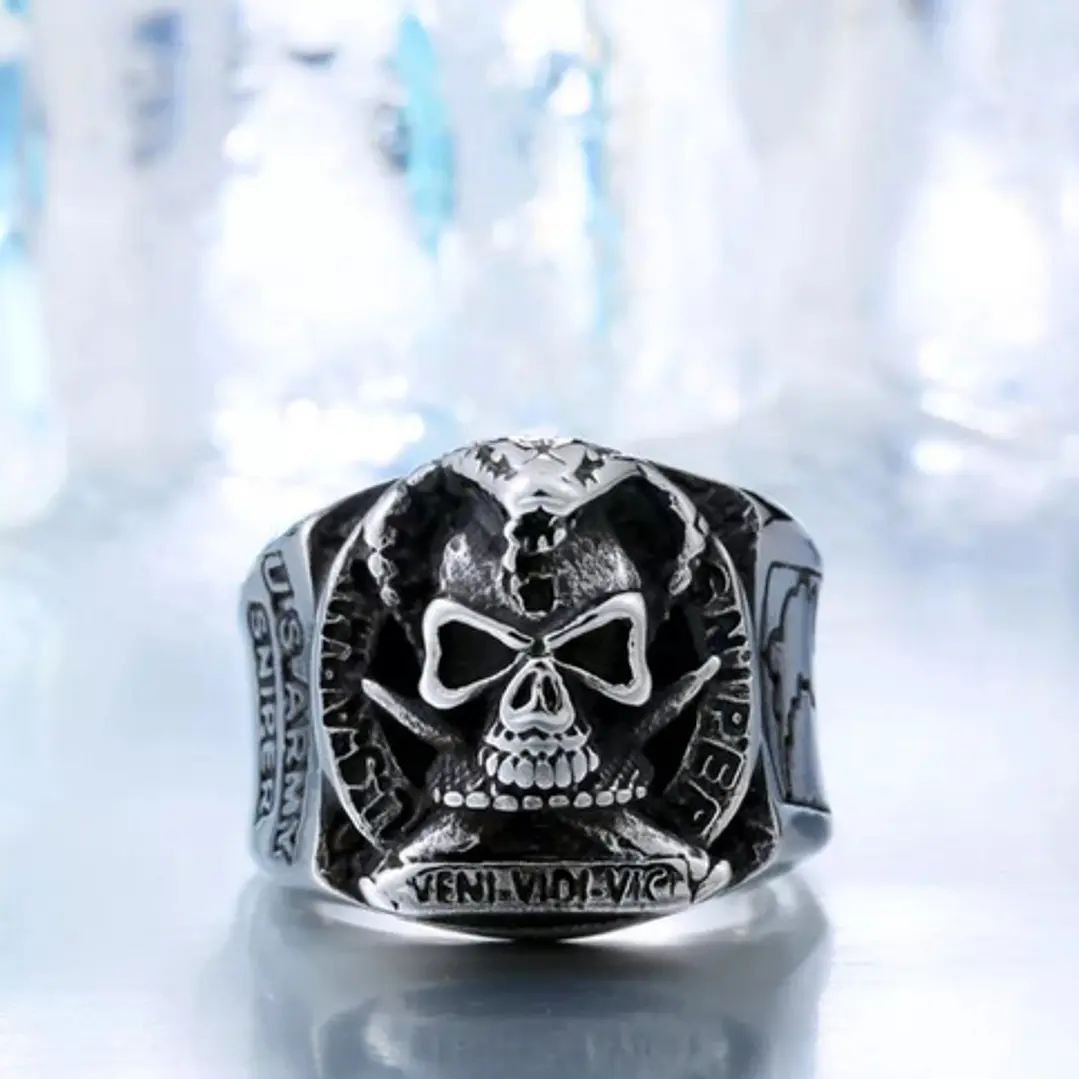 Anillo U.s. Army Skull, Acero Inoxidable, Hombre 2