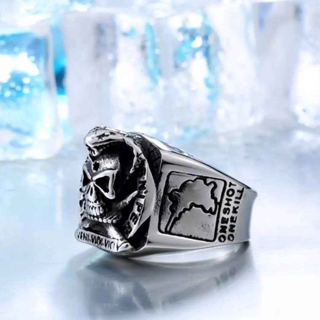 Anillo U.s. Army Skull, Acero Inoxidable, Hombre 4