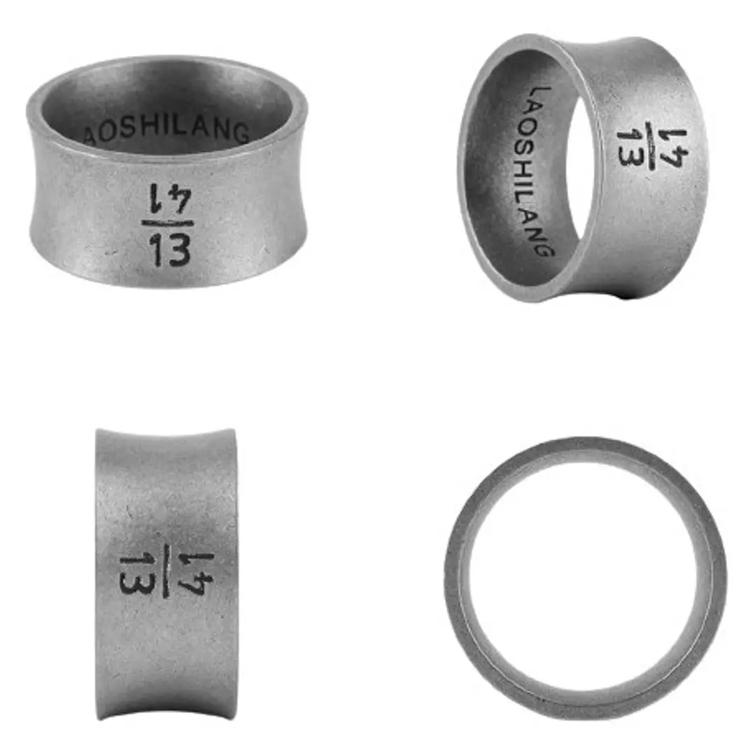 Anillo Broad, Estilo Vintage, Acero Inoxidable, Hombre 3