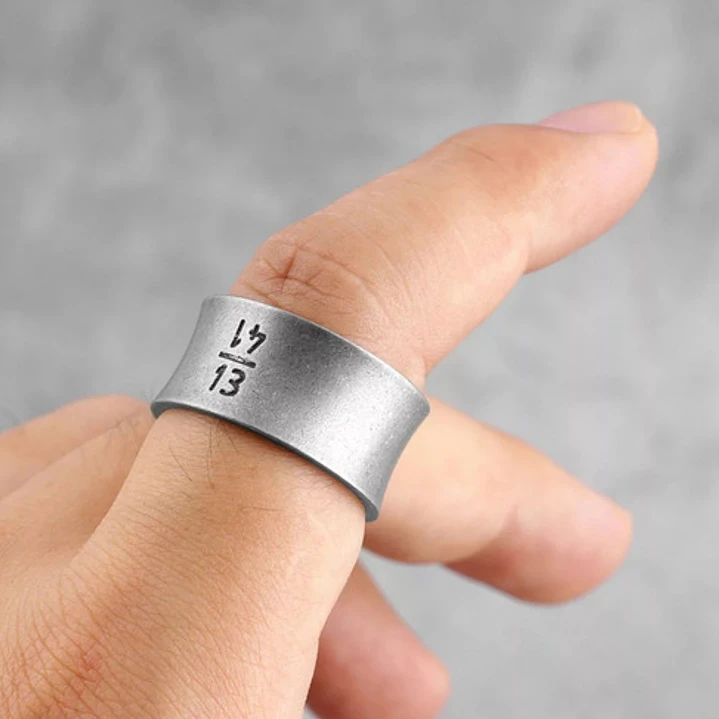 Anillo Broad, Estilo Vintage, Acero Inoxidable, Hombre 2