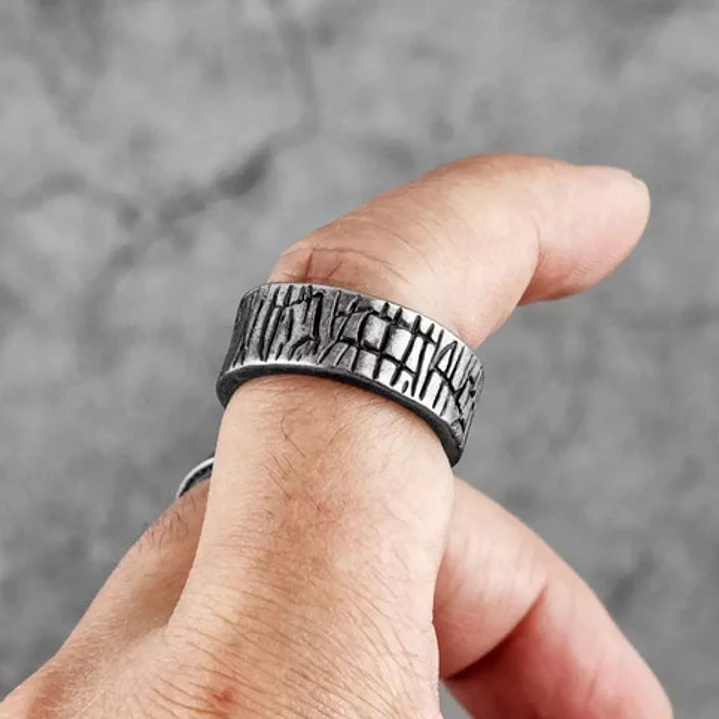 Anillo Vikingo Ubbe, Acero Inoxidable Estilo Vintage 2