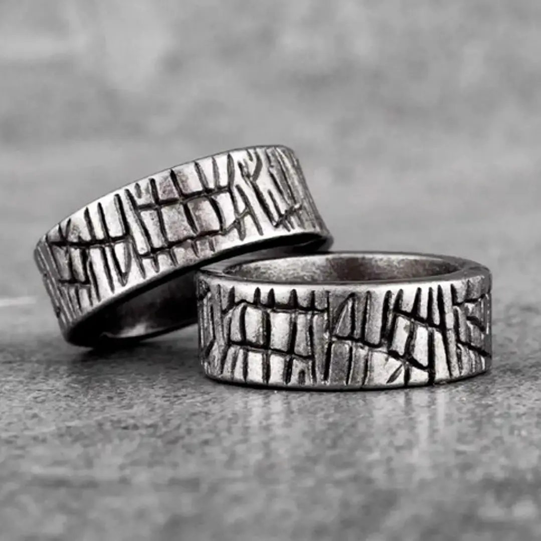 Anillo Vikingo Ubbe, Acero Inoxidable Estilo Vintage 3