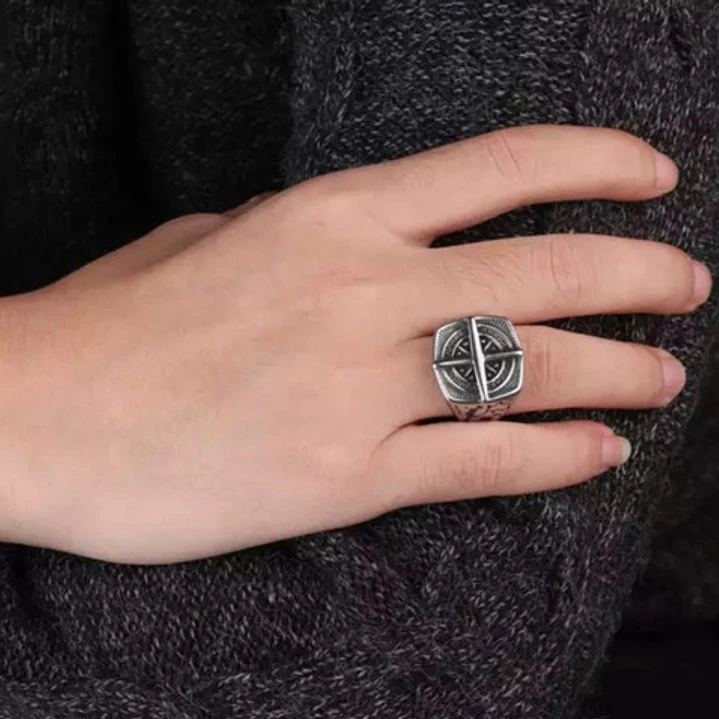 Anillo Compass, Acero Inoxidable, Hombre 2