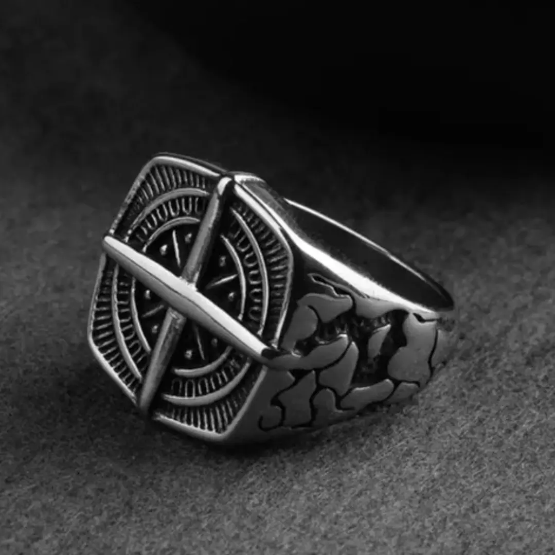 Anillo Compass, Acero Inoxidable, Hombre 5