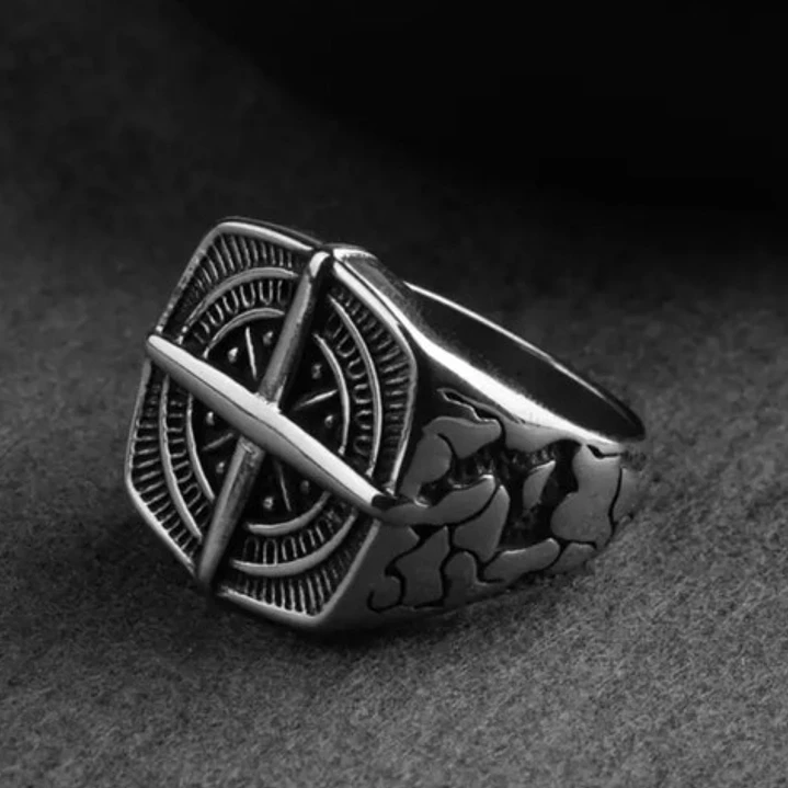 Anillo Compass, Acero Inoxidable, Hombre 5