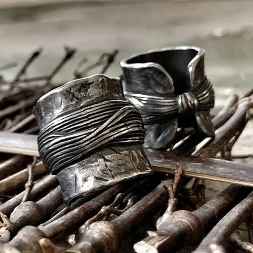 Anillo Vikingo Nudo Ragnar, Estilo Vintage, Acero Inoxidable 2