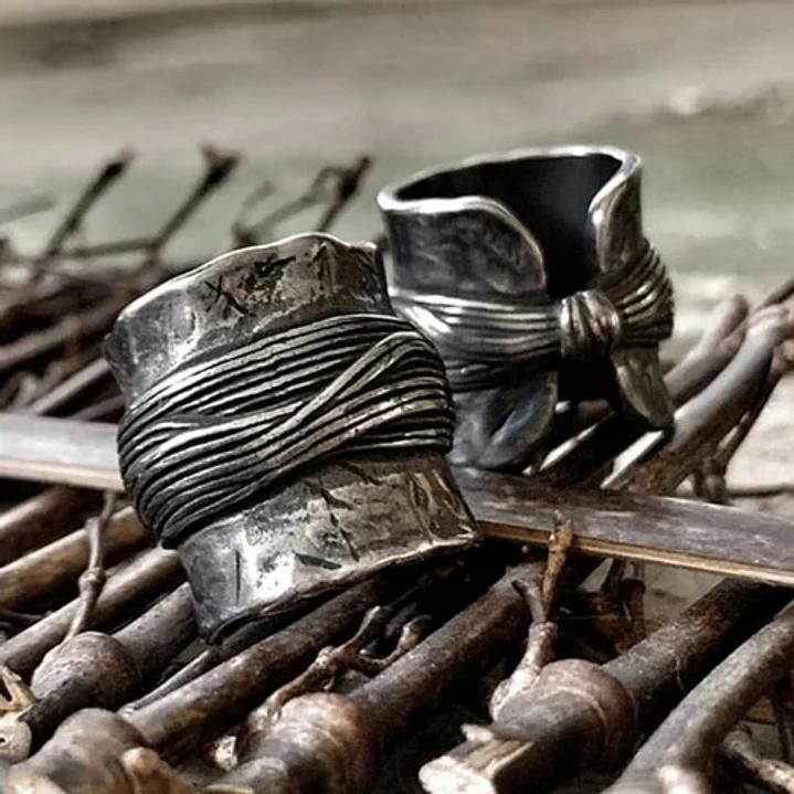 Anillo Vikingo Nudo Ragnar, Estilo Vintage, Acero Inoxidable 2