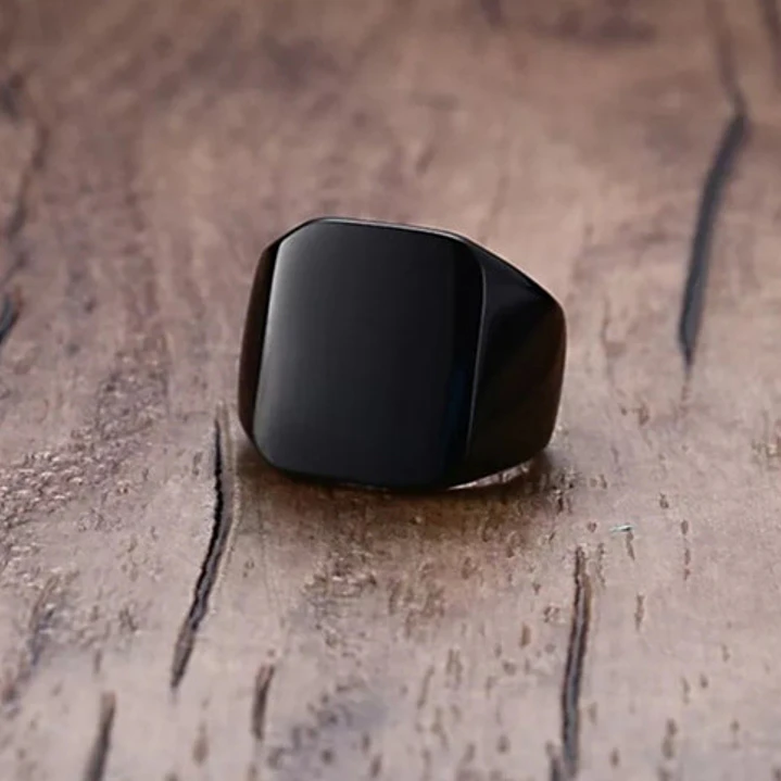 Anillo Black Square, Acero Inoxidable, Hombre 4