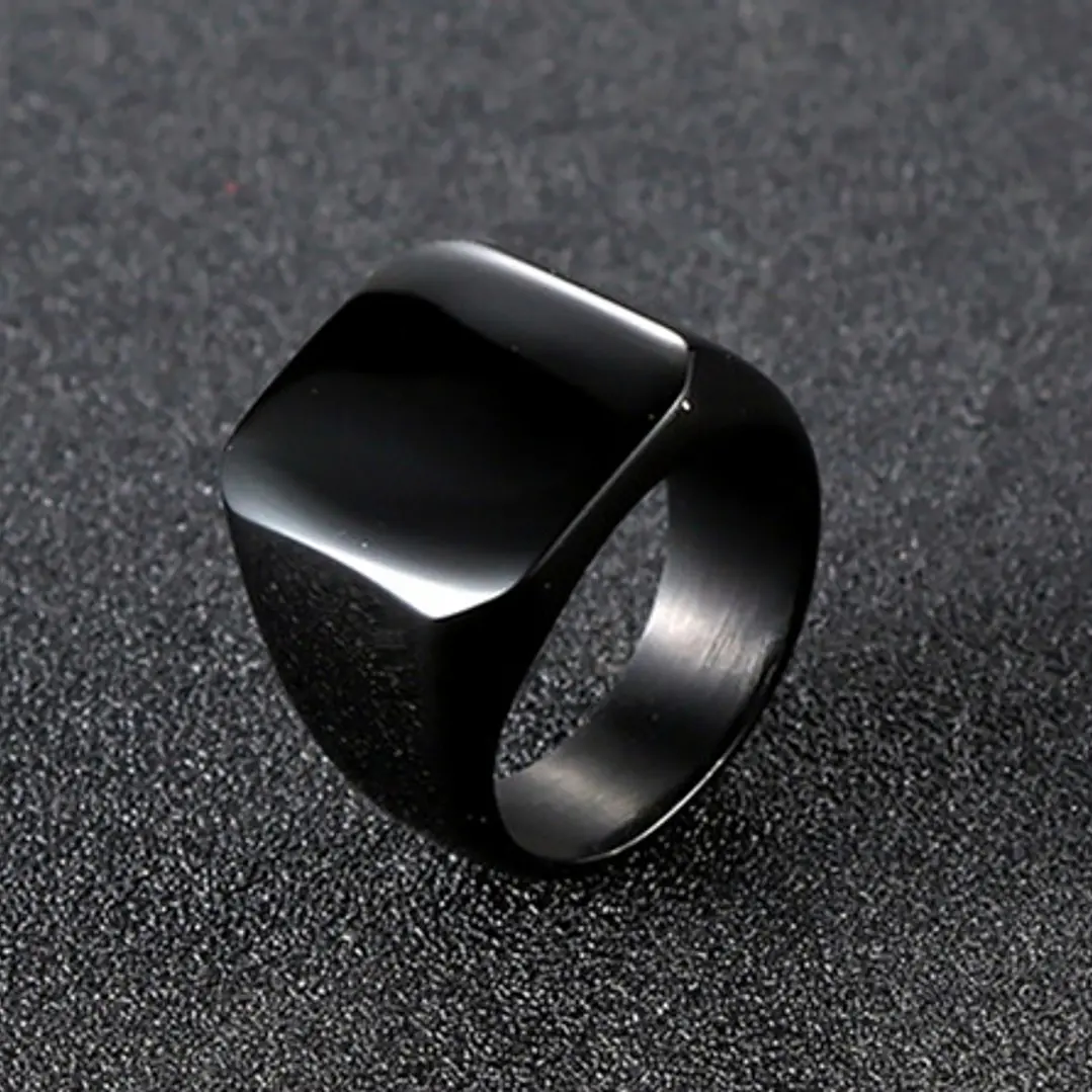 Anillo Black Square, Acero Inoxidable, Hombre 5