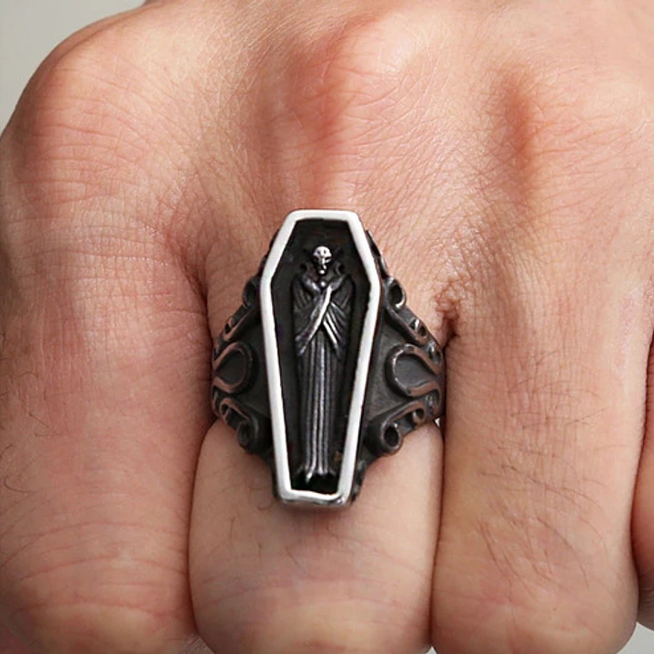 Anillo Ataúd, Acero Inoxidable, Unisex 2
