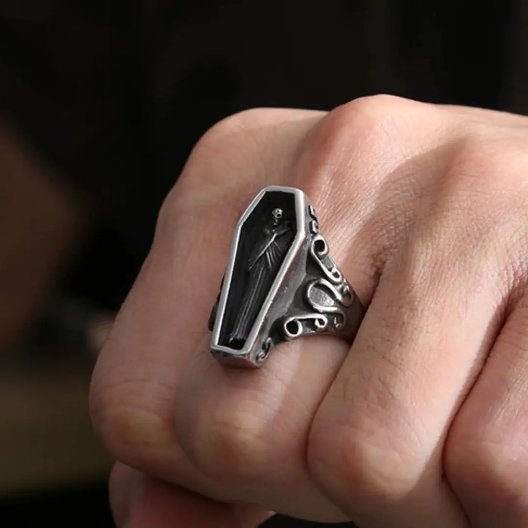 Anillo Ataúd, Acero Inoxidable, Unisex 3