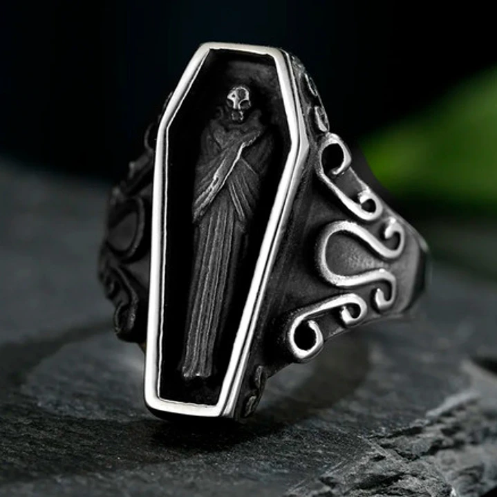 Anillo Ataúd, Acero Inoxidable, Unisex 4