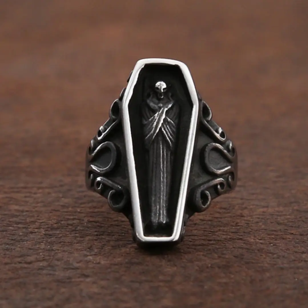 Anillo Ataúd, Acero Inoxidable, Unisex 5
