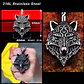 Collar Vikingo Fenrir Black Eyes, Acero Inoxidable, Hombre - Miniatura 5