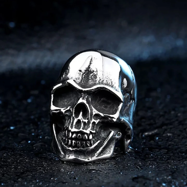 Anillo Big Skull, Acero Inoxidable, Unisex 4