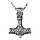 Collar Vikingo Mjölnir Tallado, Acero Inoxidable, Hombre - Miniatura 1