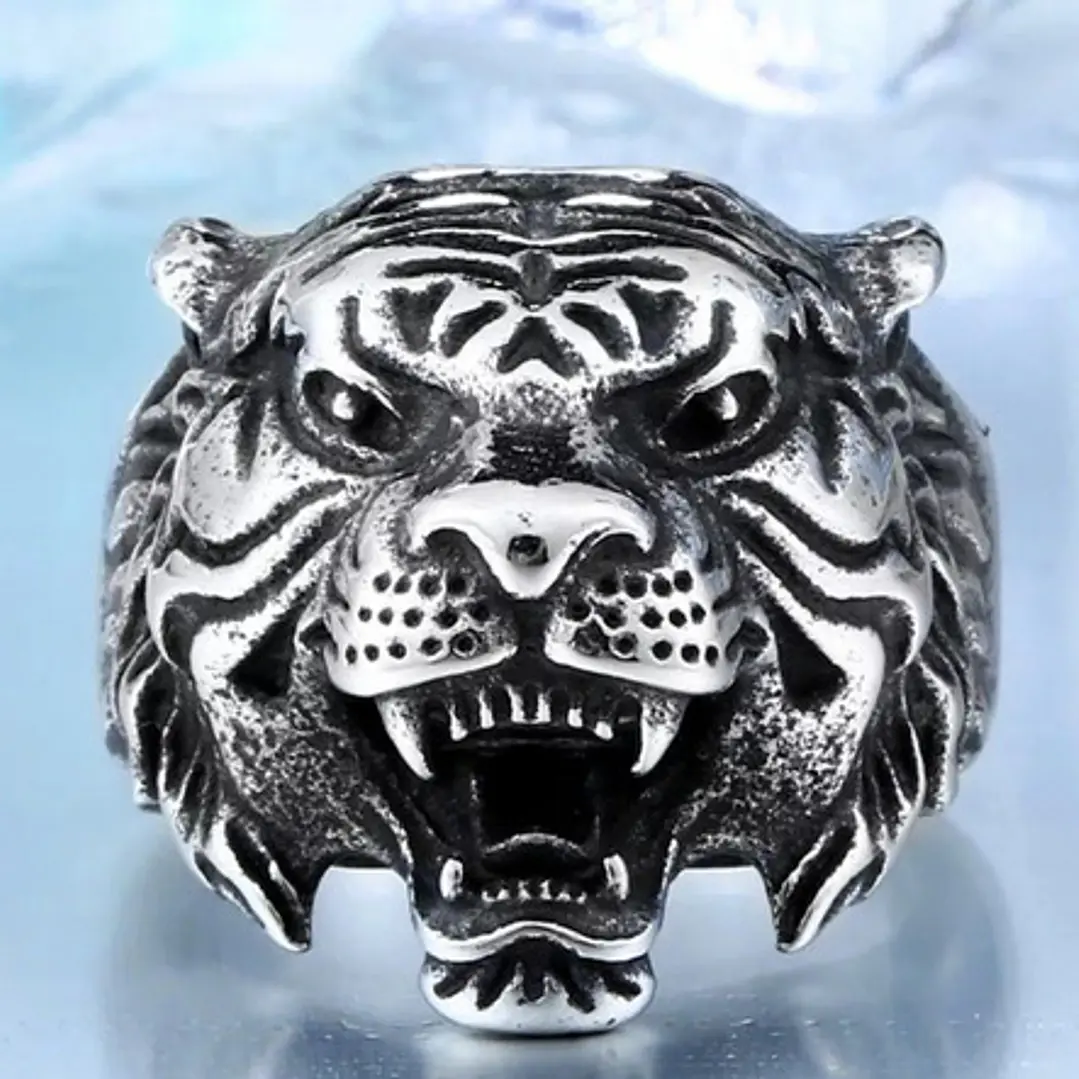 Anillo Tiger, Acero Inoxidable, Hombre 2