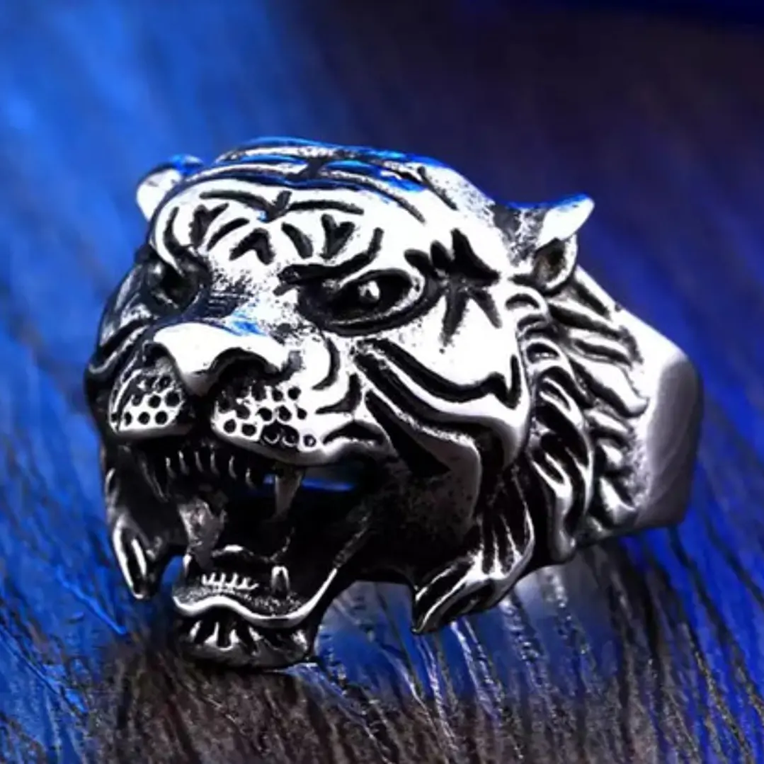 Anillo Tiger, Acero Inoxidable, Hombre 4