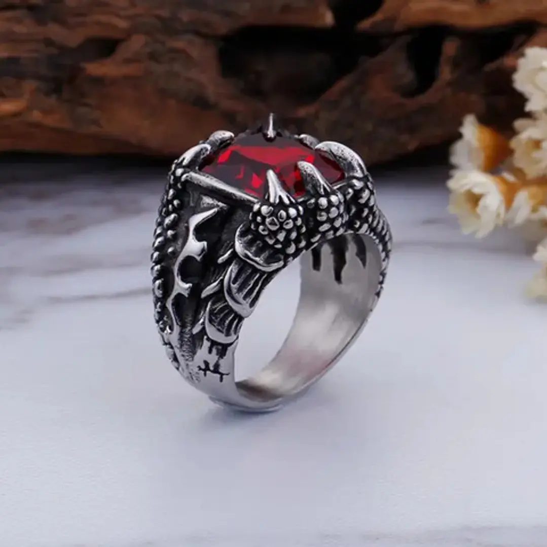 Anillo Garra De Dragón, Acero Inoxidable, Hombre 3