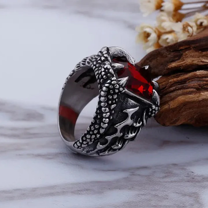 Anillo Garra De Dragón, Acero Inoxidable, Hombre 4