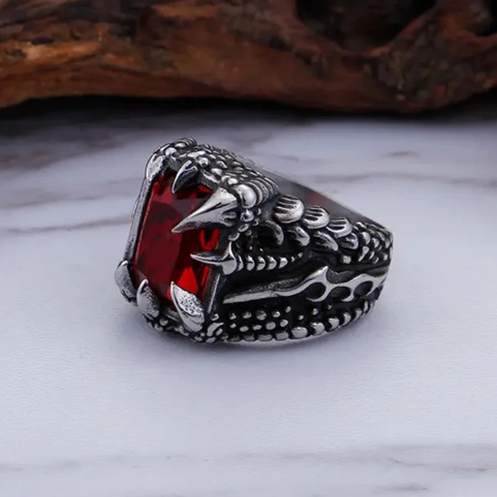 Anillo Garra De Dragón, Acero Inoxidable, Hombre 5
