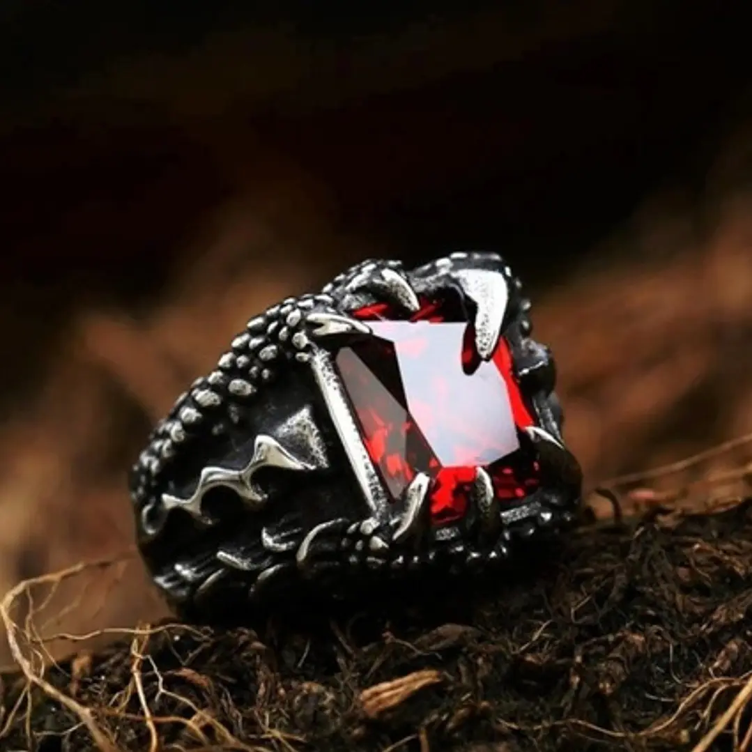 Anillo Garra De Dragón, Acero Inoxidable, Hombre 6